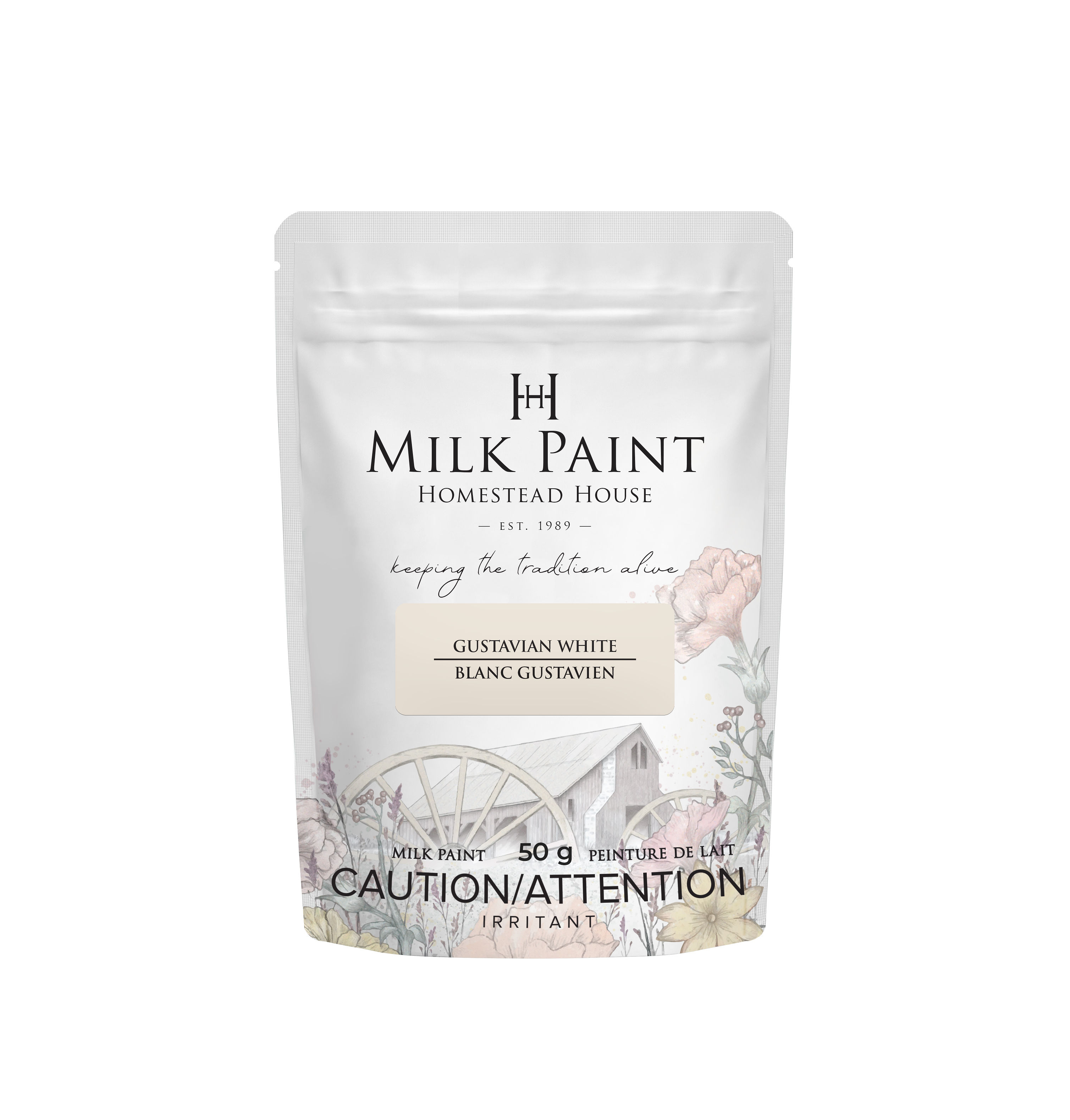 HH Milk Paint Gustavian White Provpåse 50 g  - 3