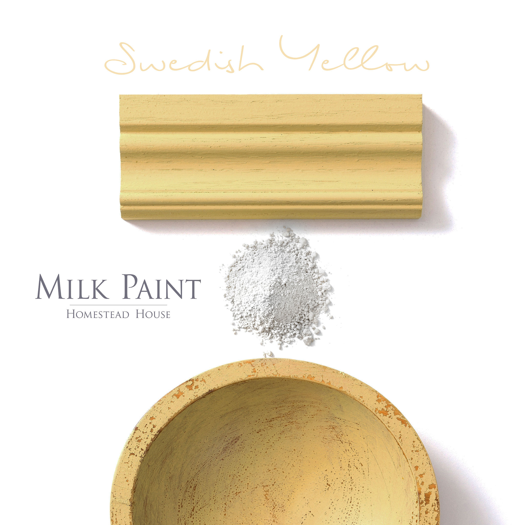 HH Milk Paint Swedish Yellow  Provpåse 50 g 