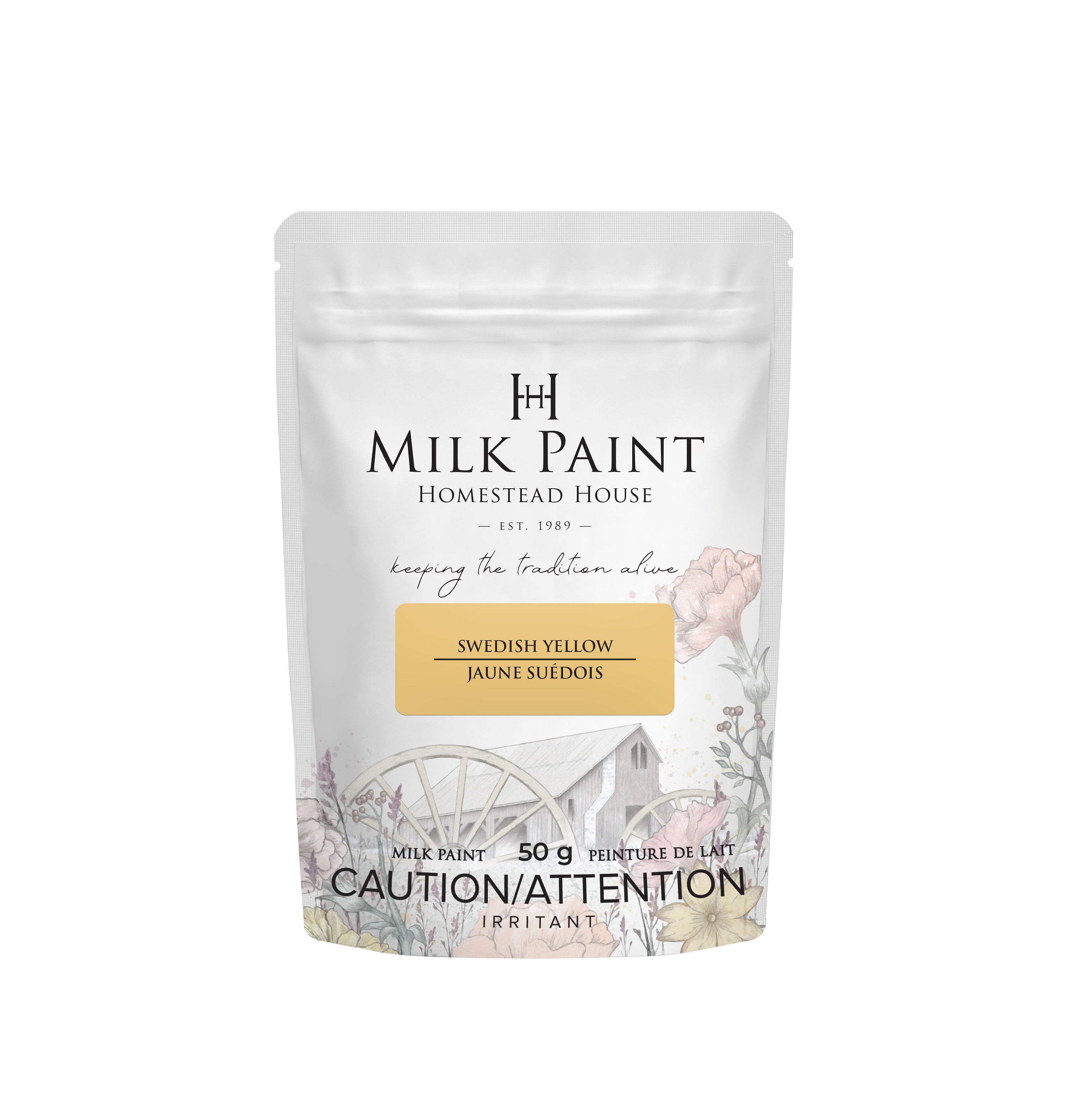 HH Milk Paint Swedish Yellow  Provpåse 50 g  - 3