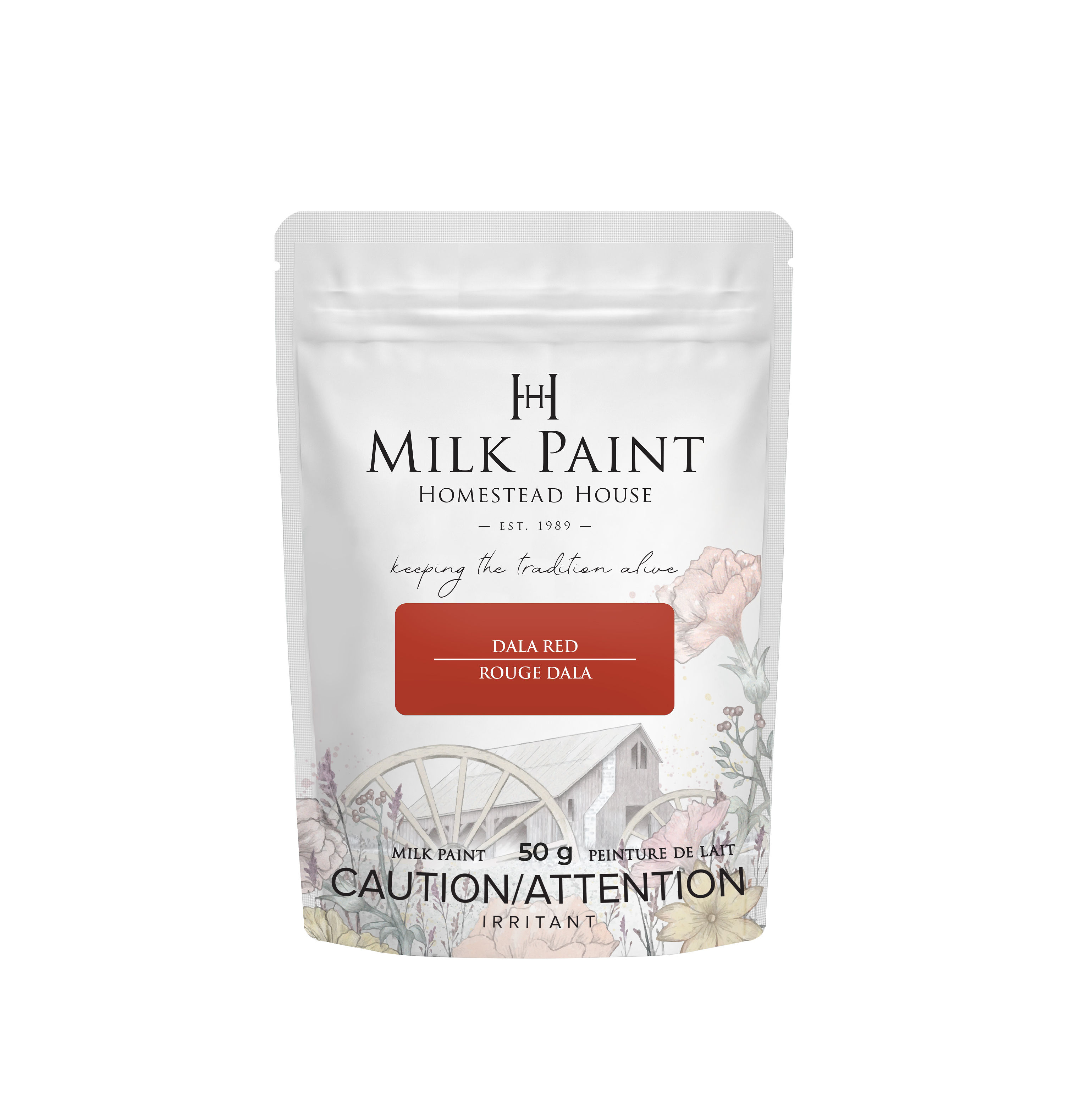 HH Milk Paint Dala Red  Provpåse 50 g  - 3