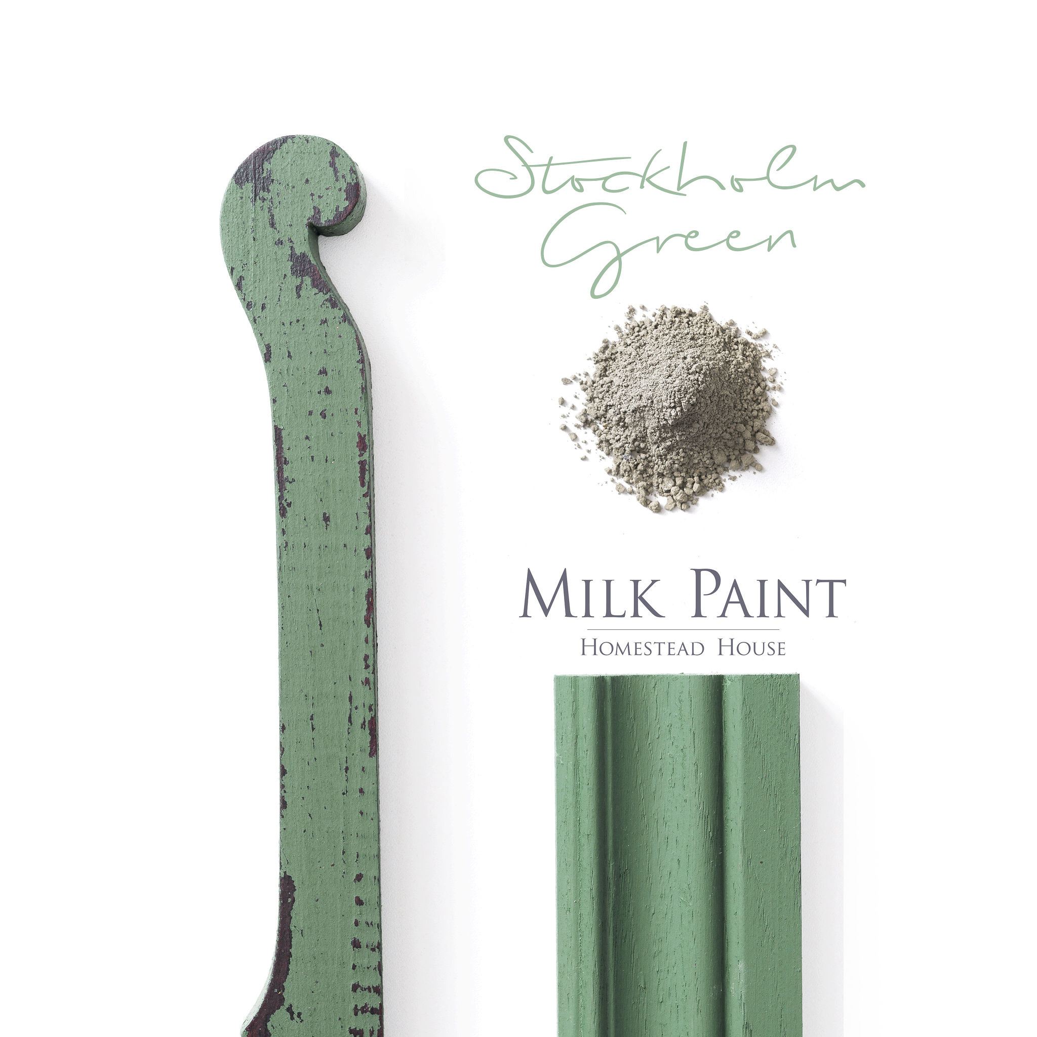 HH Milk Paint Stockholm Green Provpåse 50 g 