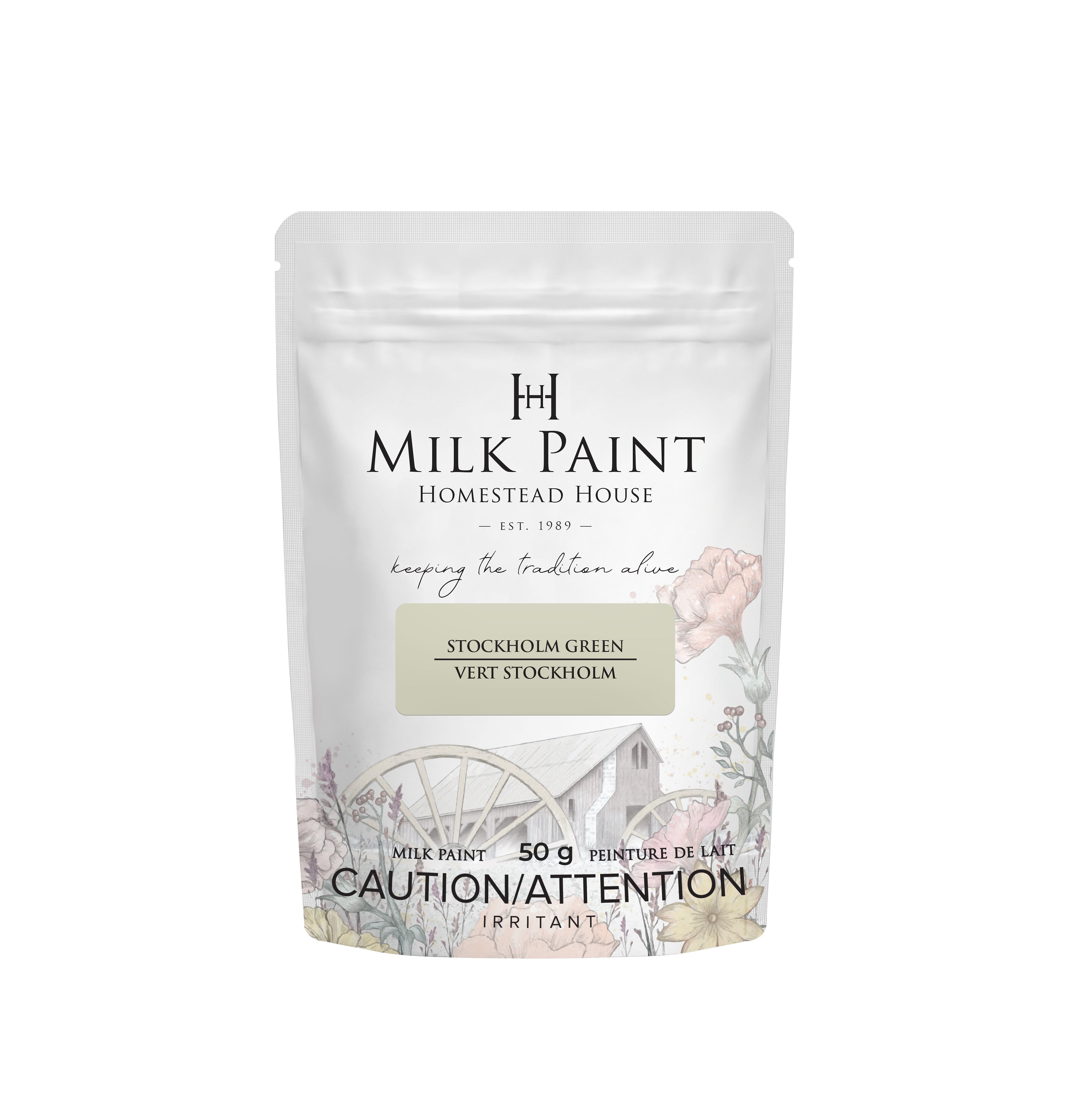 HH Milk Paint Stockholm Green Provpåse 50 g  - 3