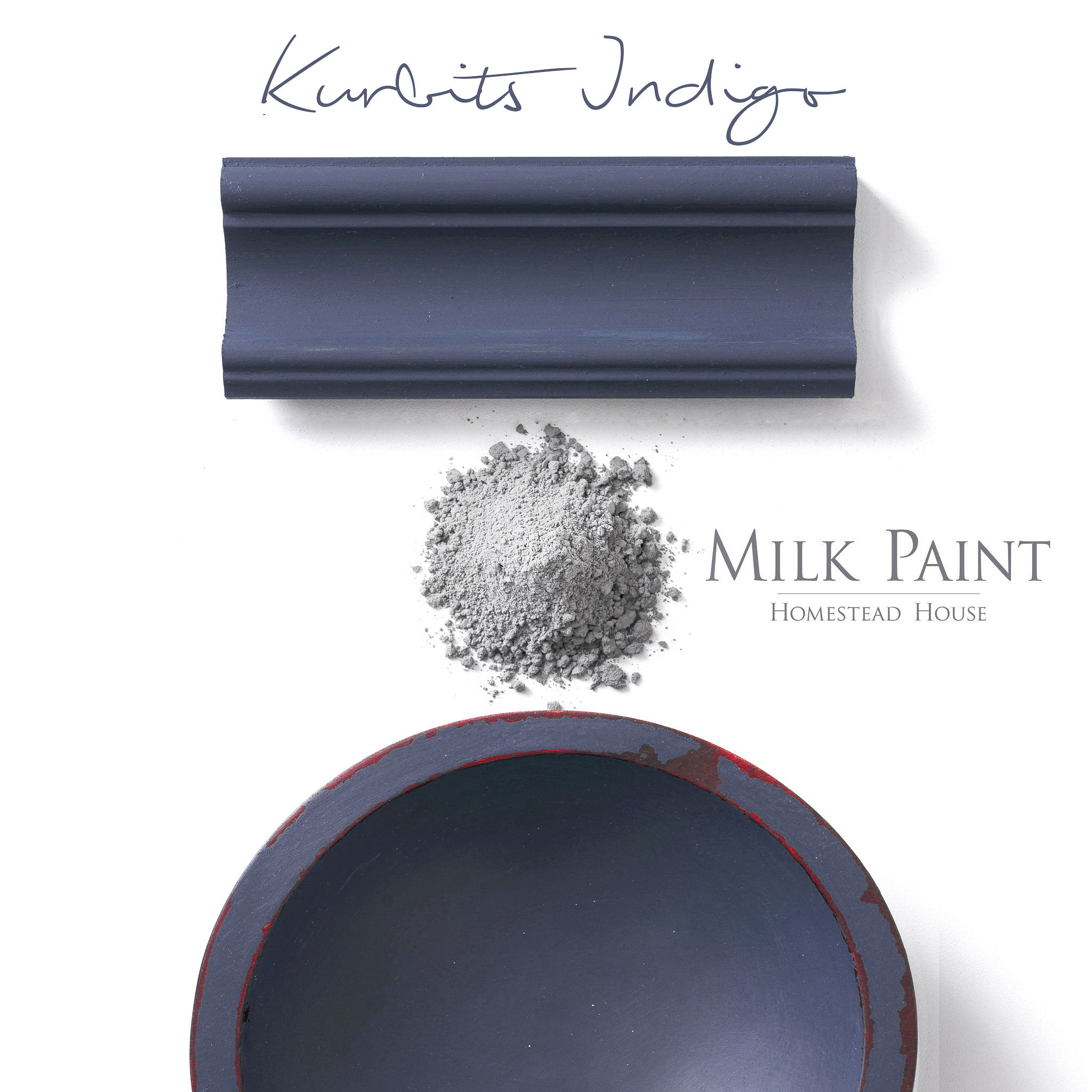 HH Milk Paint Kurbits Indigo  Provpåse 50 g