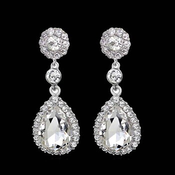 Stora Örhängen fyllda med Cubic Zirconia samt i platinumplätering