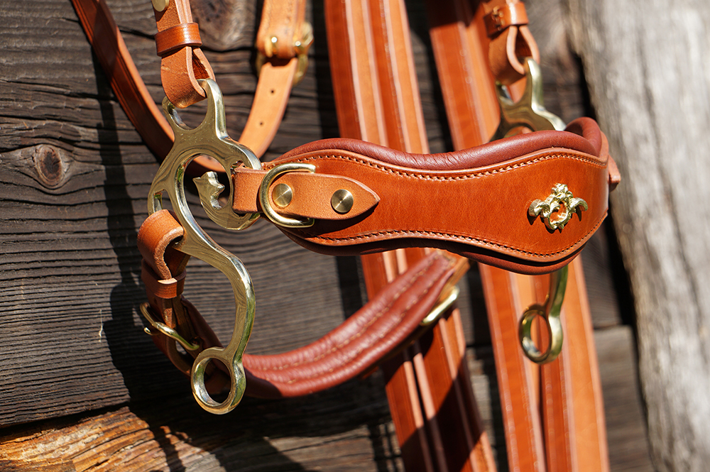 Hackamore bridle Noble by Opux®, havana - 9