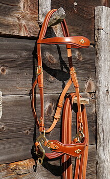 Hackamore bridle Noble by Opux®, havana