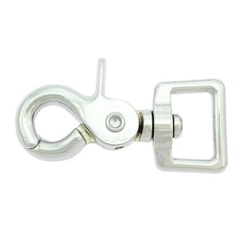 Pistolhake / saxhake för band, 6 cm, silver