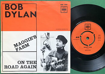BOB DYLAN - Maggie´s farm Swe PS 1965