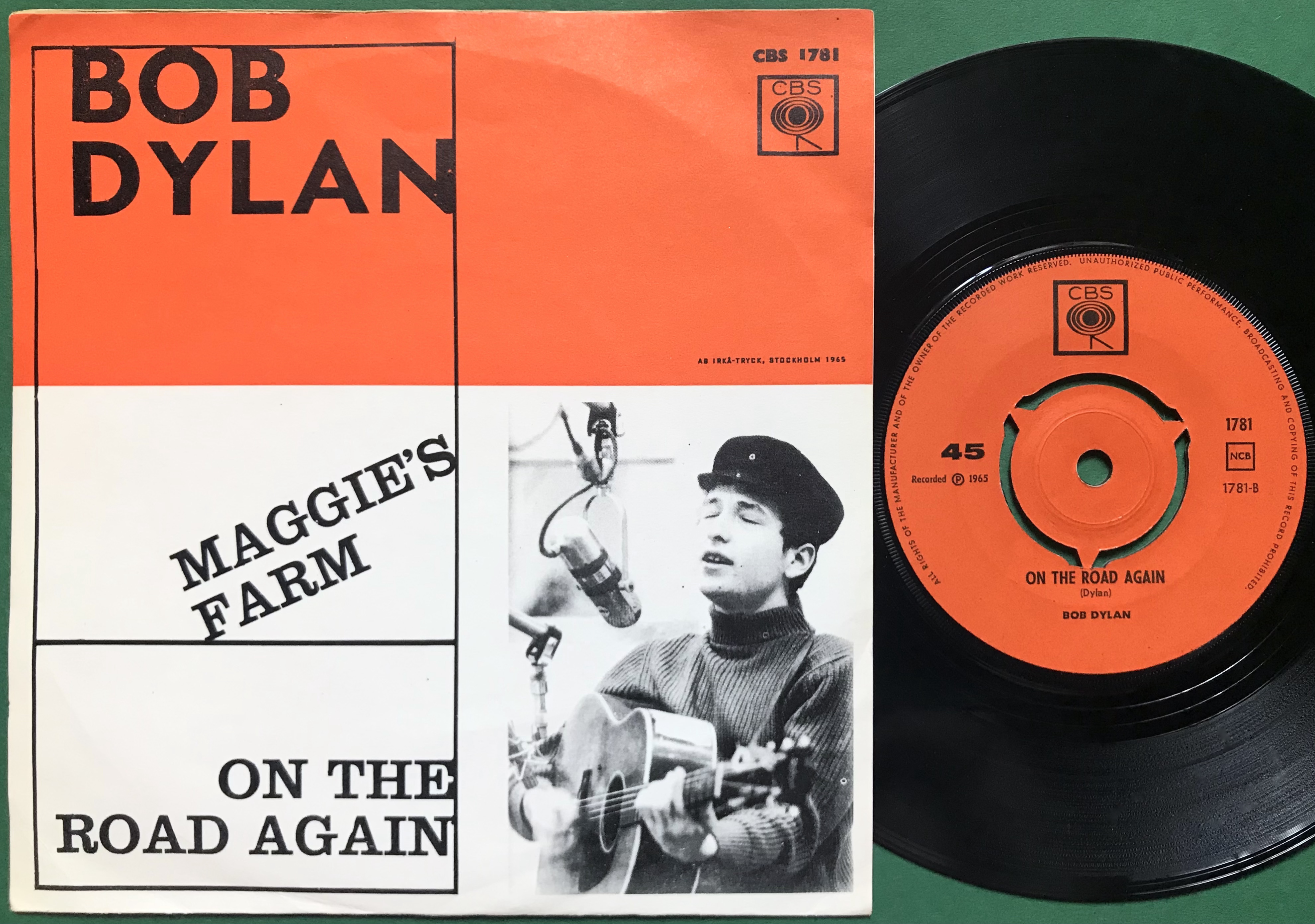 BOB DYLAN - Maggie´s farm Swe PS 1965 - 2