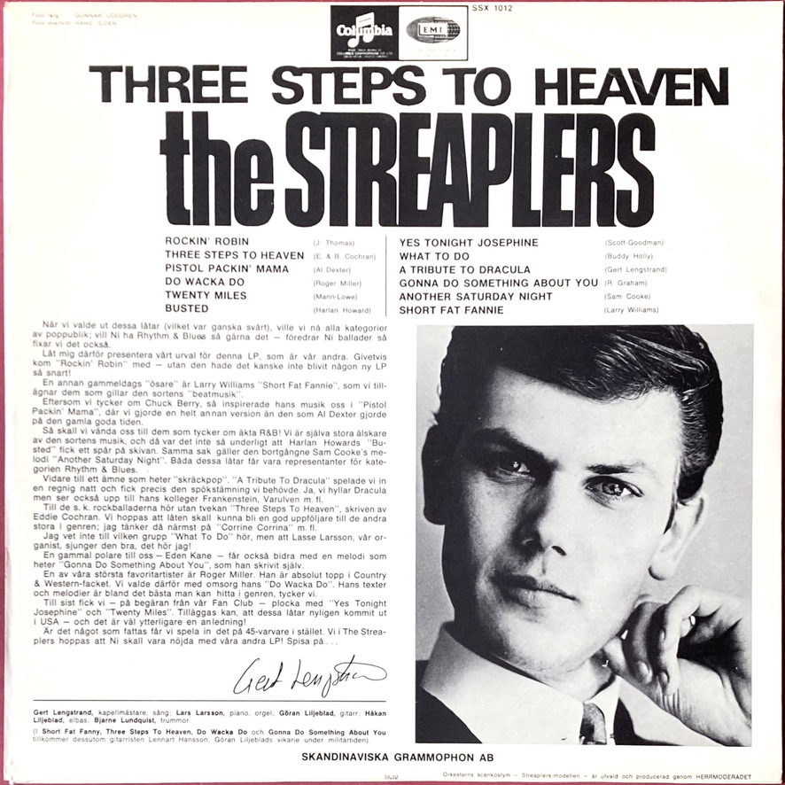 STREAPLERS - Three steps to heaven Swe-orig SIGNERAD LP 1965 - 4