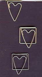 Pewter and Brushed Gold Heart Clips (15)