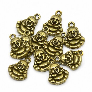 Buddhaberlock liten 14 mm bronsfärgad 12 st