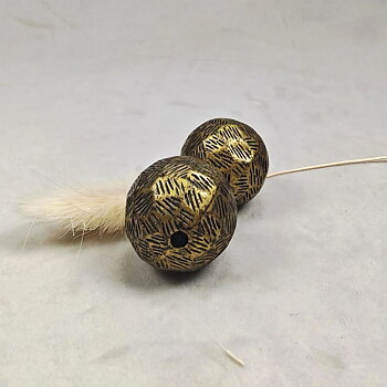 CCB pärla kula 25 mm antikguld 2 st