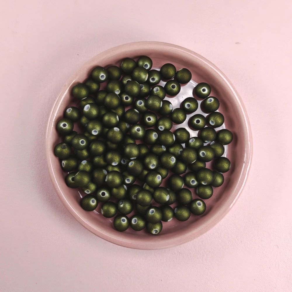 Akrylpärlor 8 mm gröna 100 st