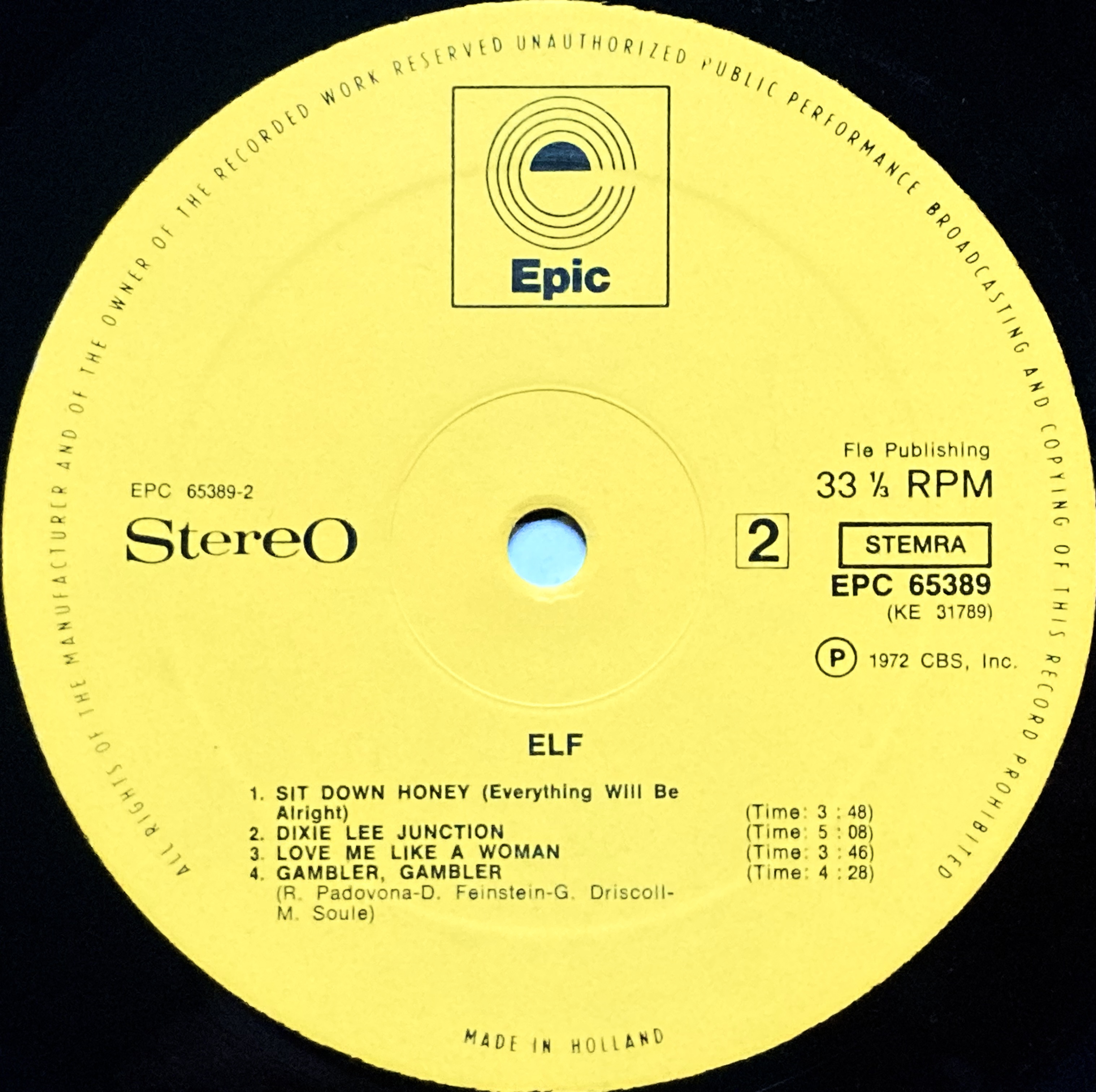 ELF - "same" Holl-orig LP 1972 - 4