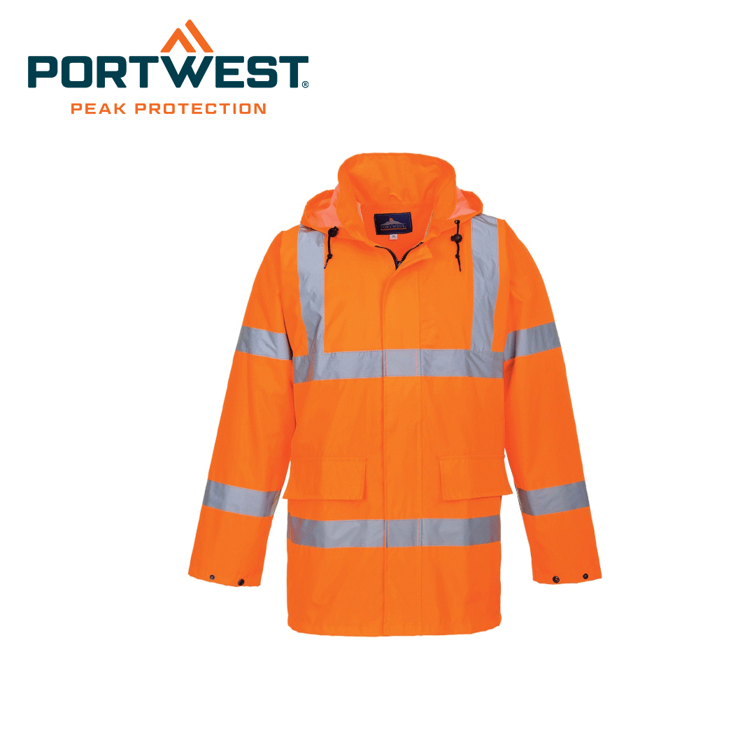 Shell Jacket Warning Portwest Long Orange - 2