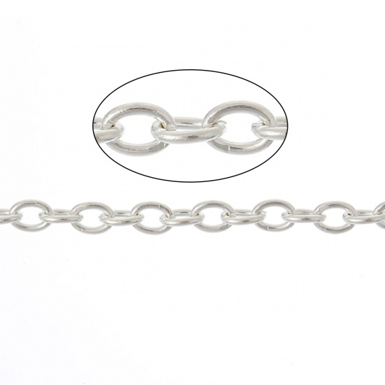 Chain - silver plated  3x2,5mm - 2