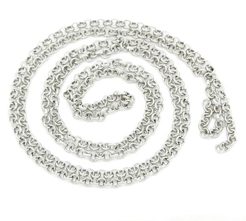 Ärtkedja, platinaplätterad,4mm, 1m - 2