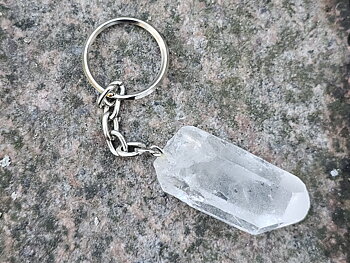 Keychain, rock crystal , by piece