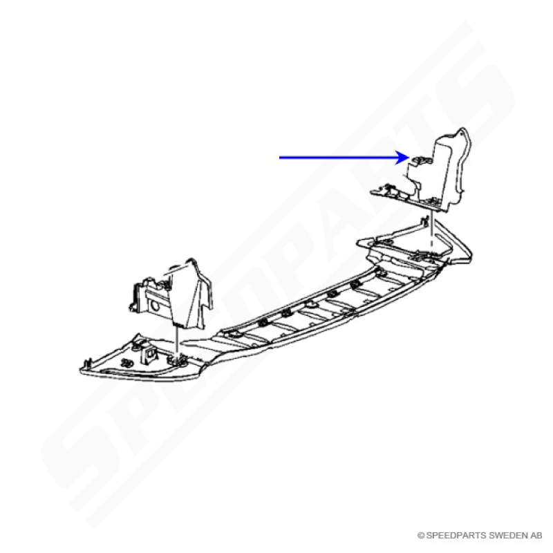 Side support air shield L 9-3 03-