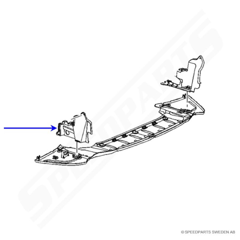 Side support air shield R 9-3 03-