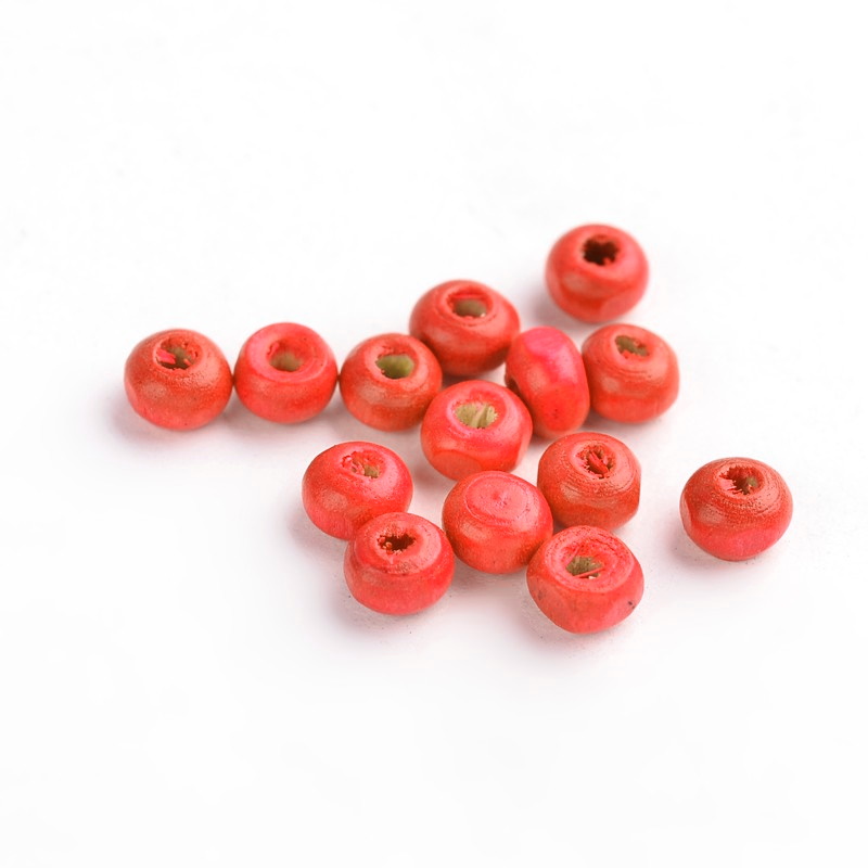 Träpärlor orange ca 1000st seedbeads