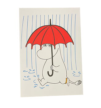 Moomin Postcard - Rain