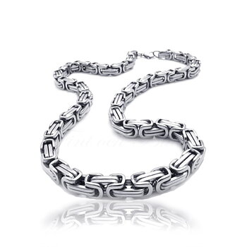Emperor Necklace - Byzantine 316L Steel 128g 8mm*560mm - Emperor Steel Nice and Cheap