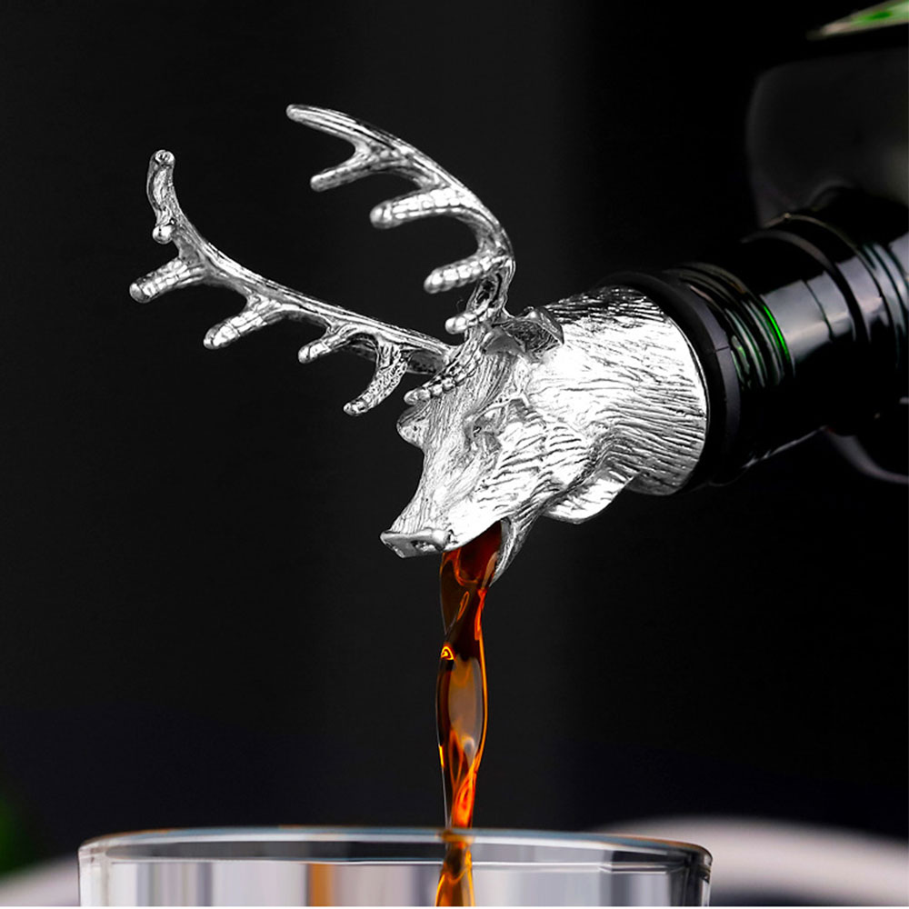 Hjorthuvud-droppkork häller jägermeister
