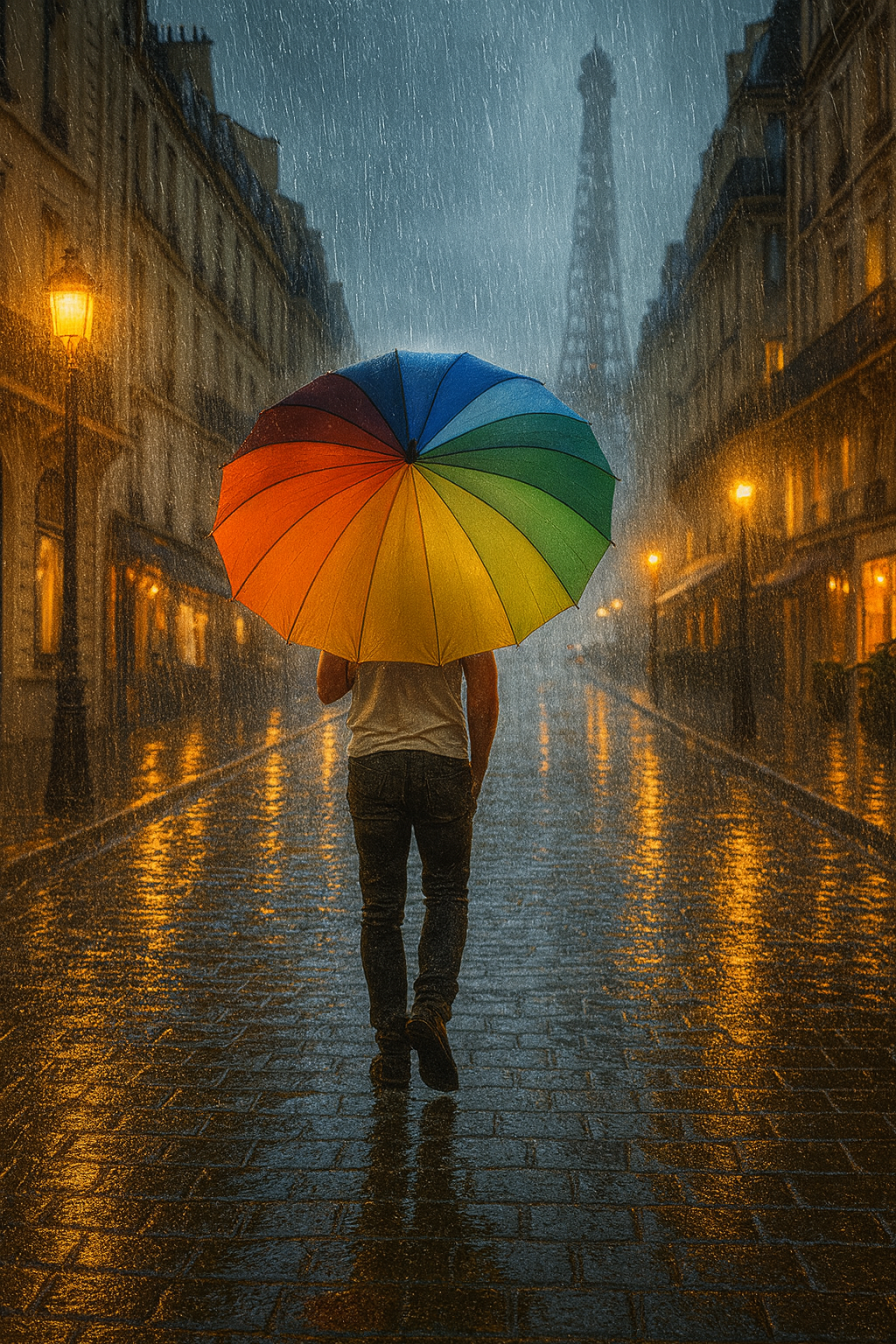 Großer Regenbogenregenschirm  - 12