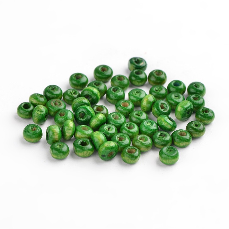 Träpärlor grön ca 1000st seedbeads