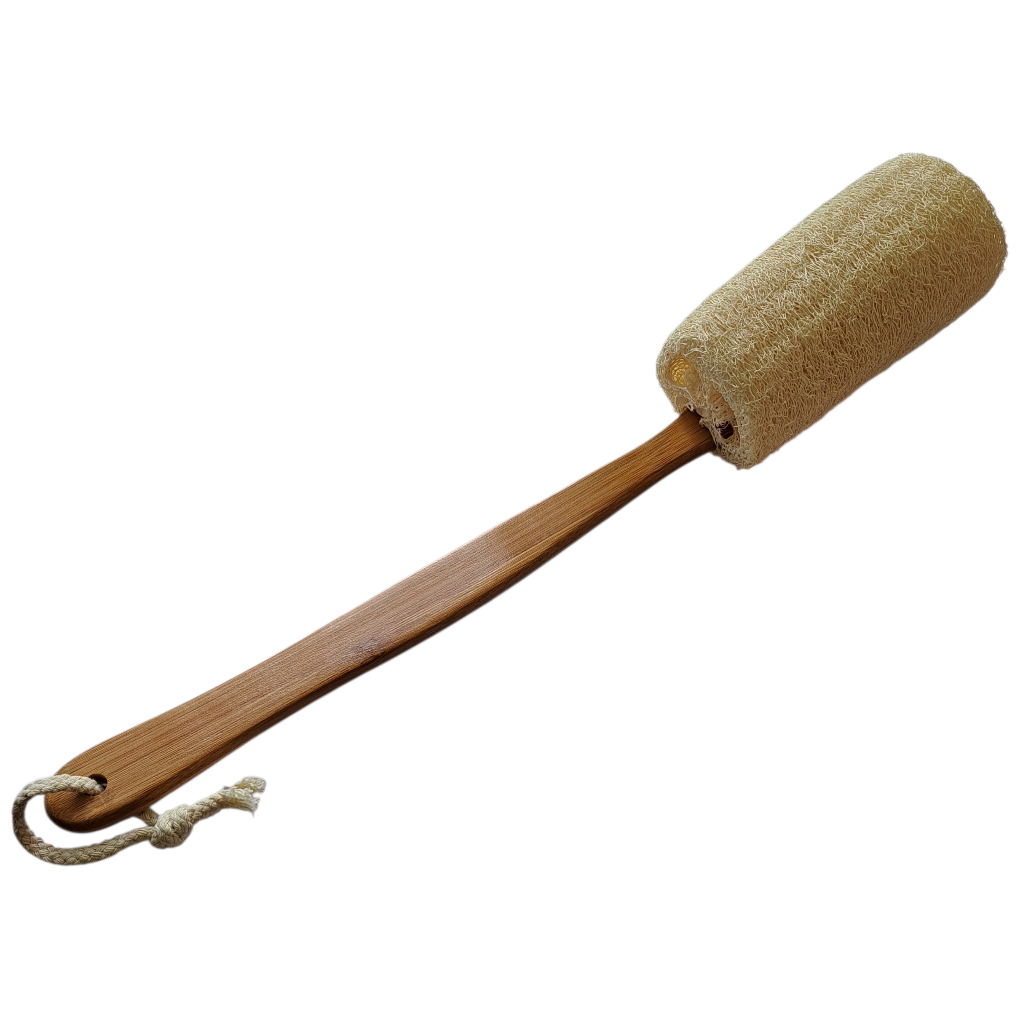 Loofaborste  med handtag i bambuträ, 41 cm