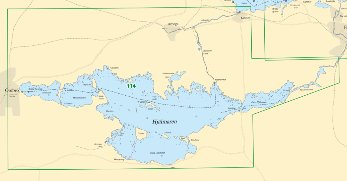 Sjökort Nr 114 Hjälmaren
