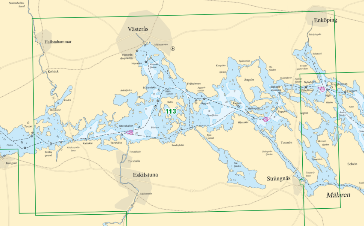 Sjökort Nr 113 Mälaren Väst