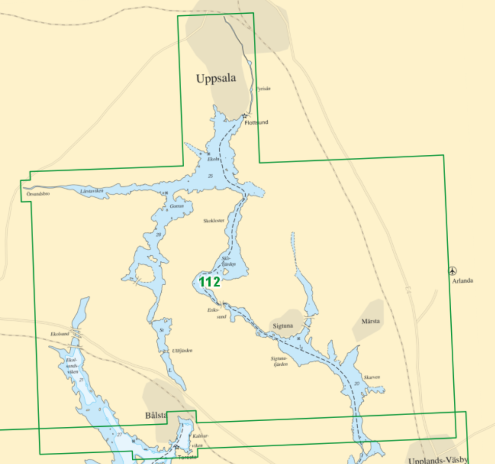 Sjökort Nr 112 Mälaren Norra