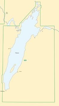 Sjökort Nr 121 Vättern