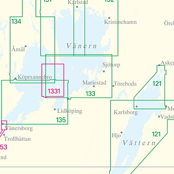 Sjökort Nr 134 Arvika-Säffle-Köpmannebro