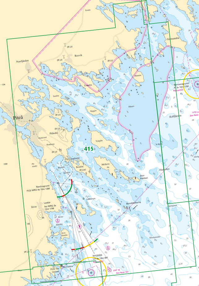 Seekarte Nr. 415 Nygrån-Piteå-Germandön
