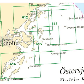 Nautical chart No 616 Nynäshamn-Dalarö