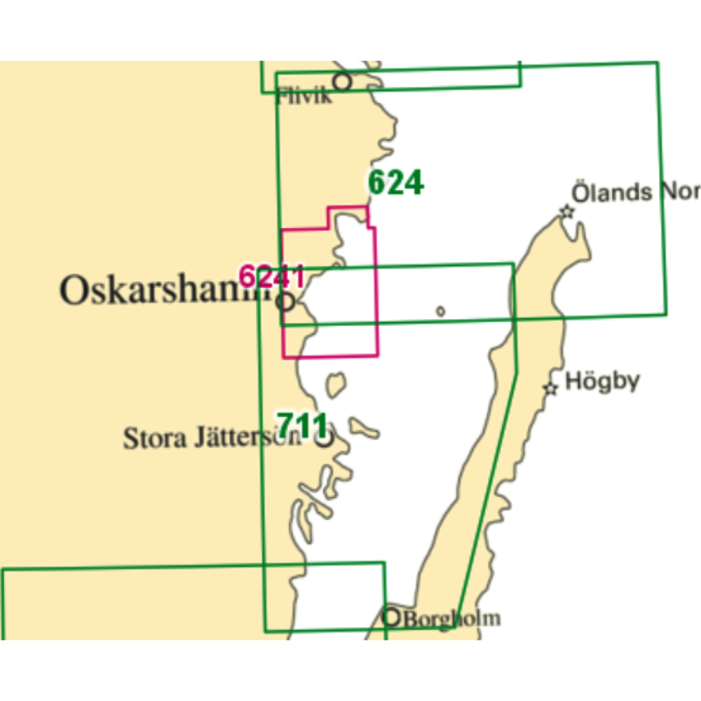 Sjökort Nr 711 Borgholm-Oskarshamn