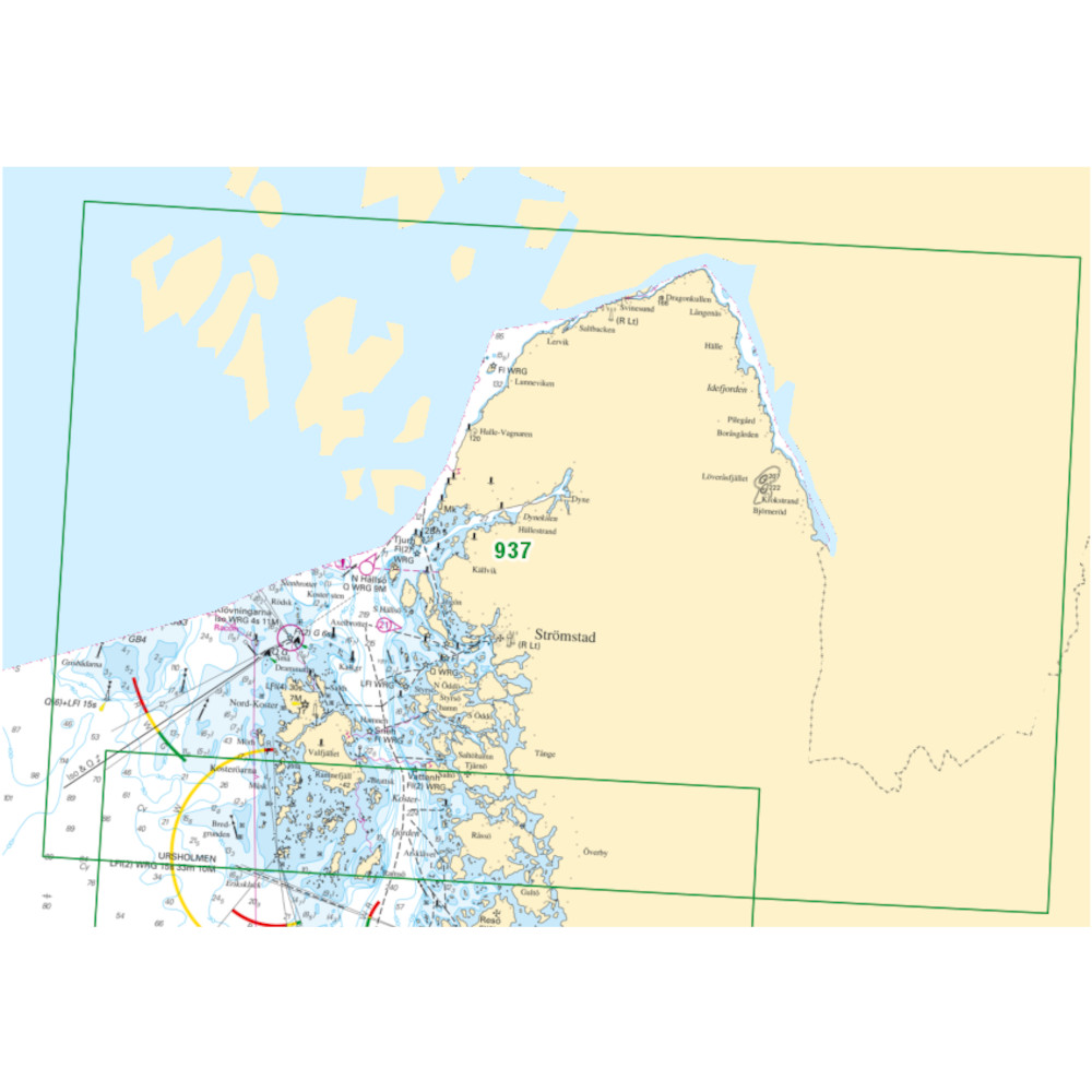 Sjökort Nr 937 Idefjorden-Strömstad