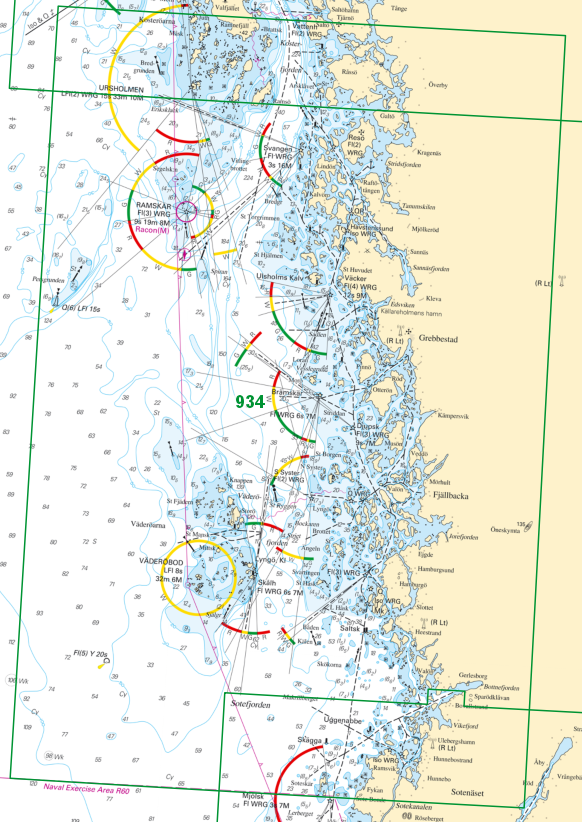 Nautical chart No 934 Syd-Koster-Hunnebostrand