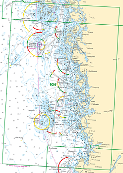 Nautical chart No 934 Syd-Koster-Hunnebostrand