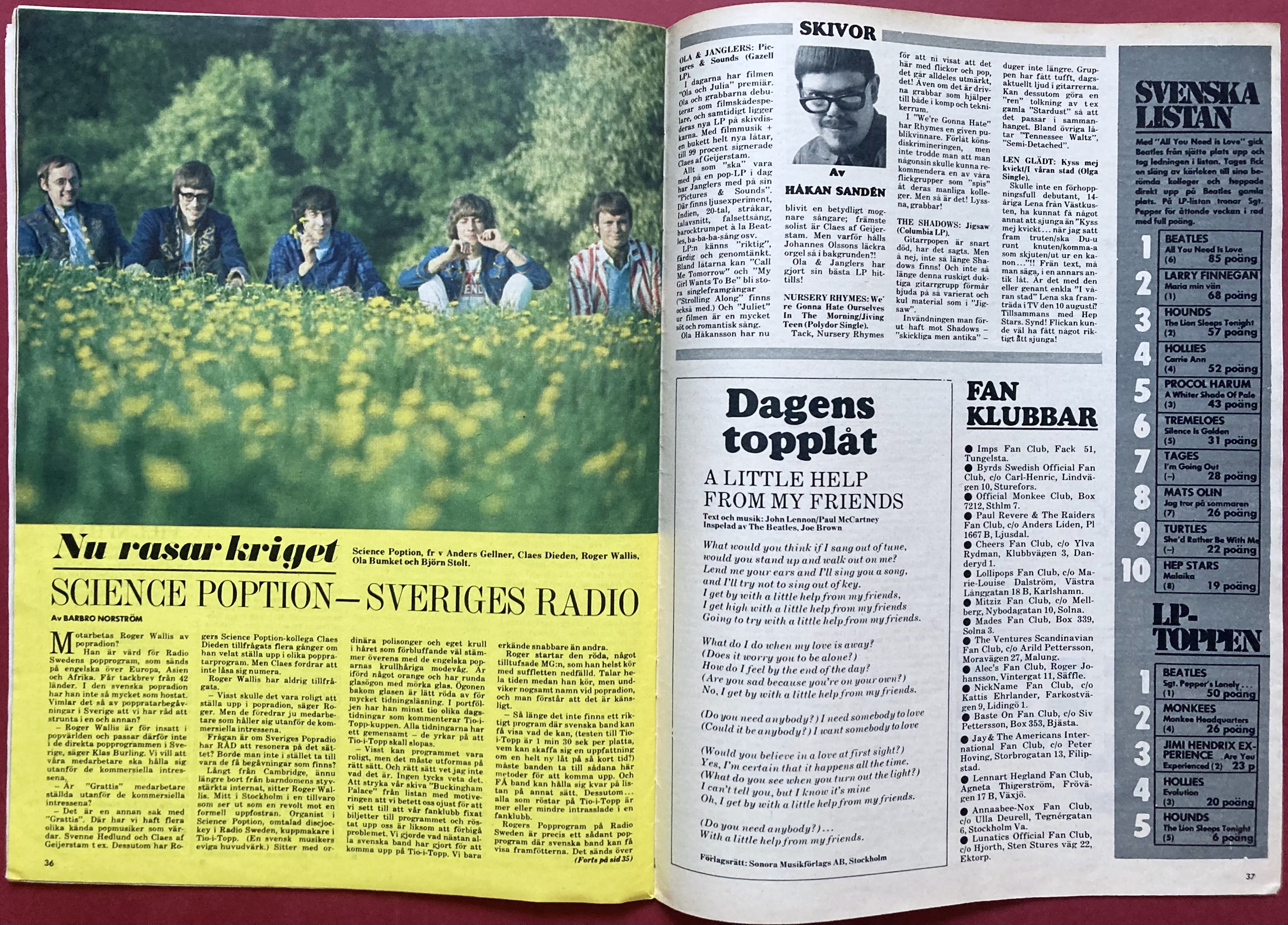 BILDJOURNALEN - Nr 32 1967 med HEP STARS Elefantbild - 9