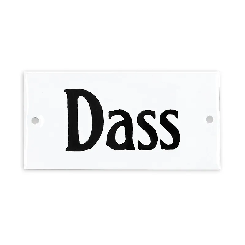 Skylt i Metall "Dass"