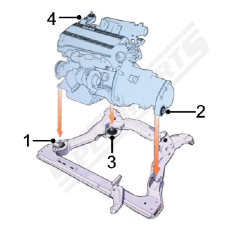 Engine mount Rear - 2