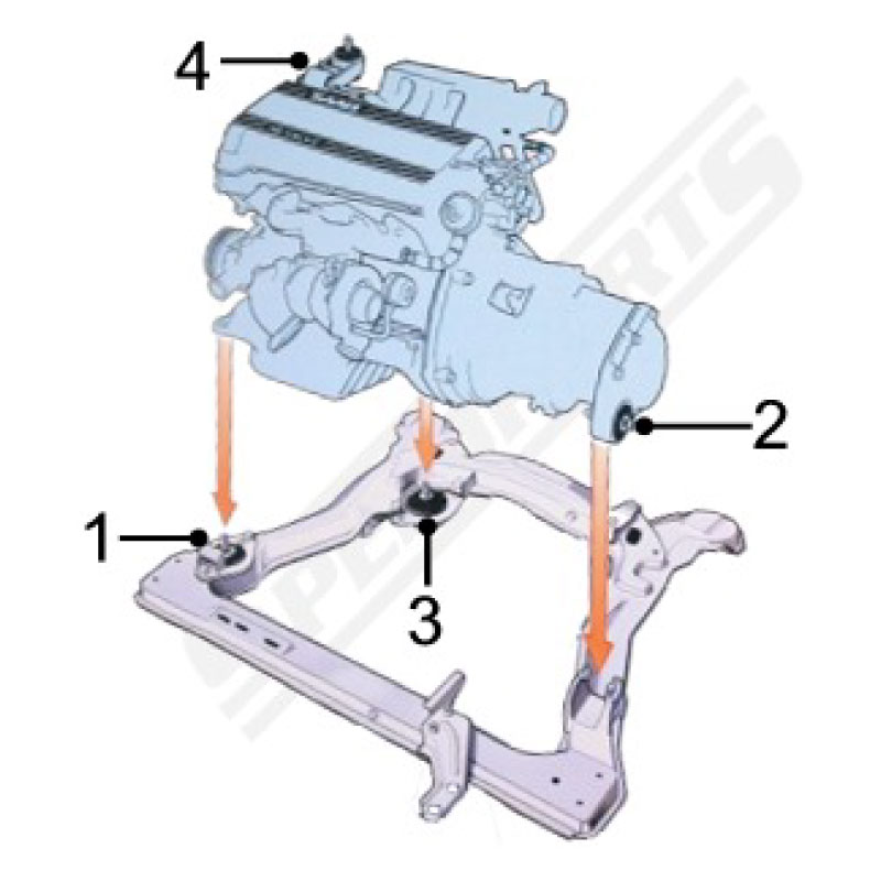 Engine mount 9000 Upper - 3
