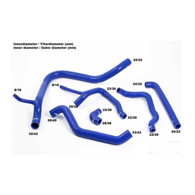Coolant hoses silicone kit 900 86-93 - 2