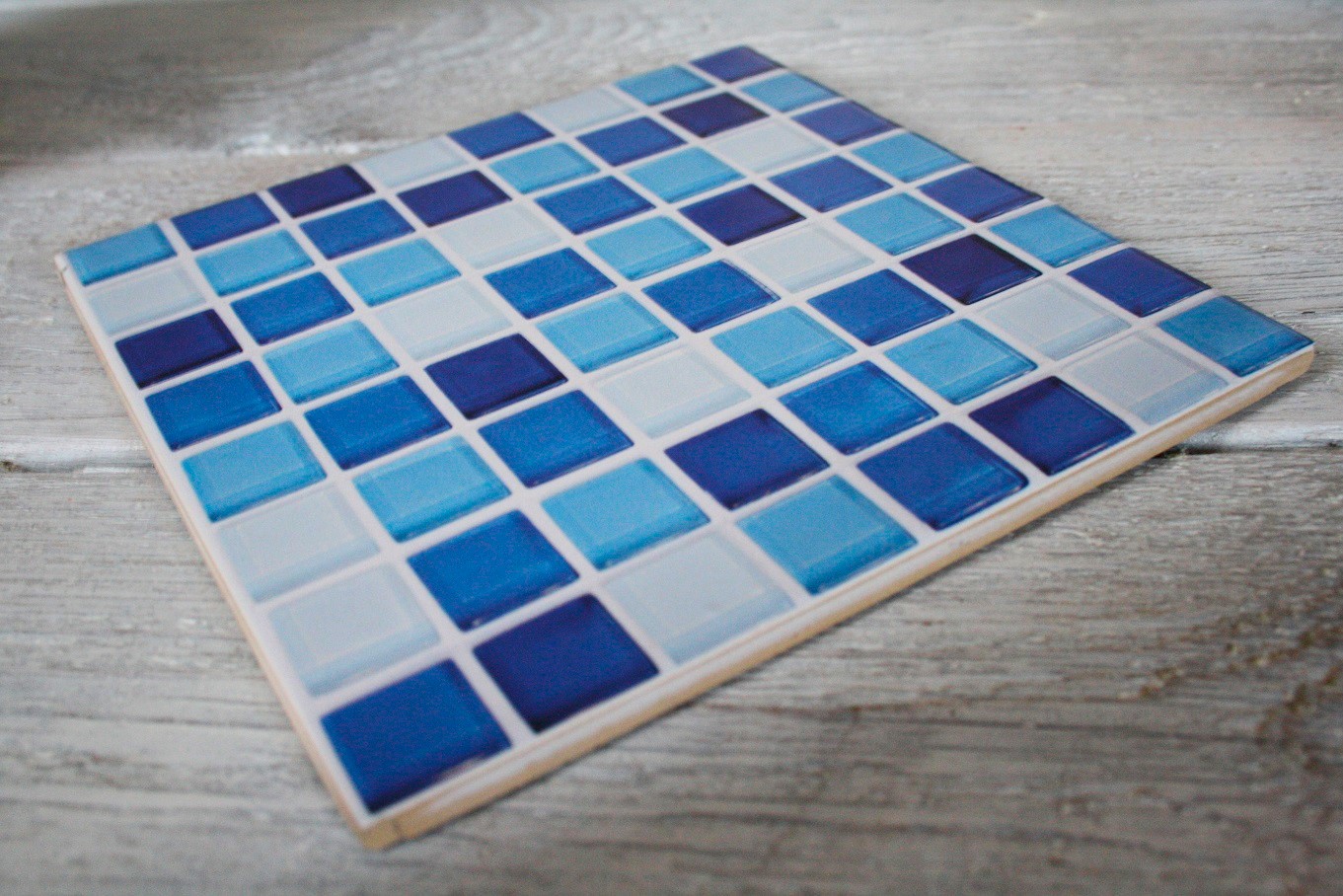 Blå mosaik Glasimitation - 4