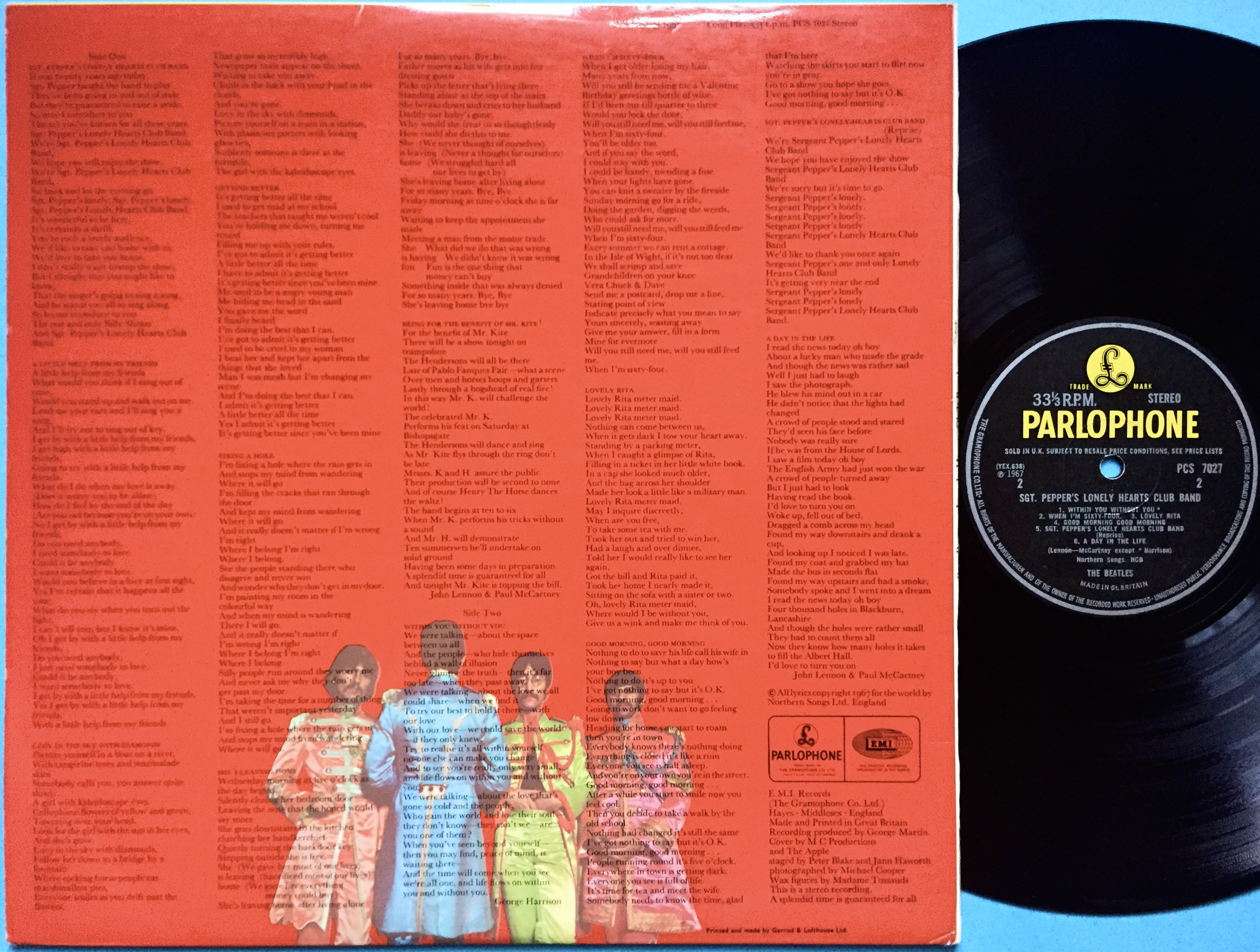 BEATLES - Sgt Peppers "EXTRA DOT" UK-orig stereo LP 1967  - 2